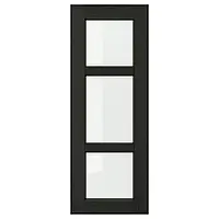 ЛЕРХИТТАН Стеклянная дверь, черная морилка, 30x80 см