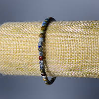 Браслет Содаліт натуральний камінь гранований кубик d-4мм+- L-18см (стрейч) купити біжутерію дешево оптом в інтернеті