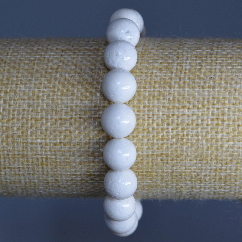 Браслет Губчастий Корал гладка кулька d-10,5мм+- L-18см (стрейч) купити біжутерію дешево оптом в інтернеті