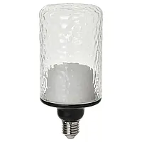 Светодиодная лампа MOLNART E27 150 люмен, трубчатая, прозрачное стекло/узор, 90 мм
