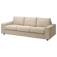 ВИМЛЕ 3-местный диван, с широкими подлокотниками/Халларп бежевый