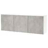 БЕСТО Комбинация навесного шкафа, Каллвикен белый/светло-серый под бетон, 180x42x64 см