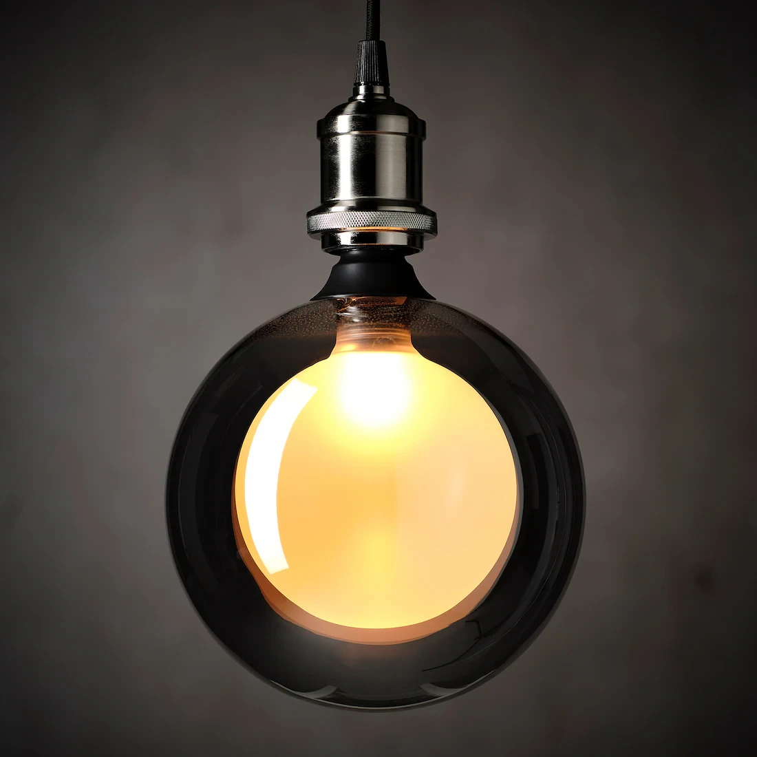 Светодиодная лампа MOLNART E27 100 люмен, двойной шар, серое прозрачное стекло, 180 мм - фото 3 - id-p1993421523