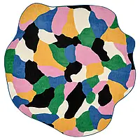 ИДРОТТШАЛЛ Ковер, разноцветный, 150x150 см