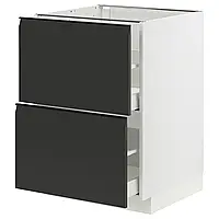 МЕТОД / MAXIMERA Sz stj 2fr/2w szu, белый/Упплёв матовый антрацит, 60x60 см