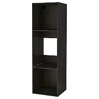 МЕТОД Высокий шкаф для холодильника/плиты, имитация дерева черный, 60x60x200 см