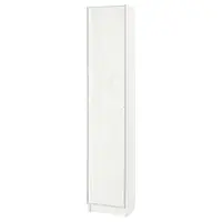 БИЛЛИ / ХОГБО Комбинация стеллажей со стеклянными дверцами, белый, 40x30x202 см