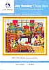 Набір для вишивання за нанесеною на канву схемою "The cat and sewing m". AIDA 14CT printed, 54*48 см, фото 3