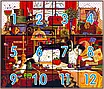 Набір для вишивання за нанесеною на канву схемою "The cat and sewing m". AIDA 14CT printed, 54*48 см, фото 4