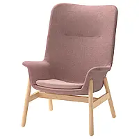 ВЕДБО Кресло с высокой спинкой, Гуннаред светло-розовый