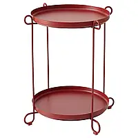 LIVELYCKE Стол с подносом, красный, 50 см