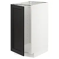 МЕТОД Подставка шкаф для мойки/сортировки. отходы, белый/черная морилка по Лериттану, 40x60 см