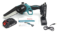 Цепная бесщеточная мини пила Makita DUC155, Шина 15см (24V 5A), Сучкорез аккумуляторный, Веткорез с бочком