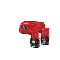 Енергокомплект Milwaukee M12 NRG-202 (B2 2 шт + З/У С12С)