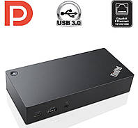 Док-станція Lenovo ThinkPad USB-C Dock 40A9 / USB Type-C / VGA, DisplayPort / USB 3.0, USB 2.0 / Gigabit Ethernet / Блок живлення