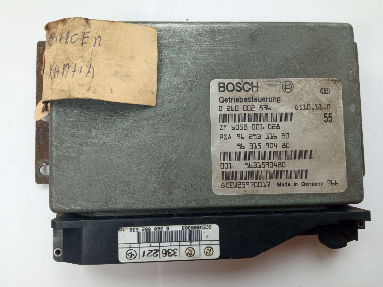 Електронний блок керування Citroen Xantia Bosсh 0260002536 / PSA 9629311680 / 0 260 002 536, фото 1