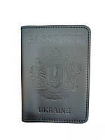 Обкладинка на документи Паспорт, Великий герб Шкіра Чорний