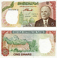 Тунис 5 динаров 1980 UNC (P75)