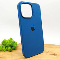 Матовый силиконовый чехол SILICONE CASE IPHONE 15 Pro Max Blue Cobalt