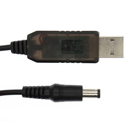 Кабель конвертер для Wi-Fi роутера з 5V на 12 V від USB (Power Bank), фото 2