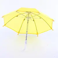Зонтик для куклы, 22 см длина, для куклы 40-60 см 1/3 желтый