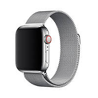 Milanese loop apple watch 42/44/45 mm - silver №1, ремешок Миланская петля, металлический