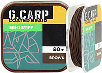 Поводочный материал Golden Catch G.Carp Coated Braid Semi Stiff полужёсткий 20 м Brown 0,60 мм 11,3 кг/25 lb