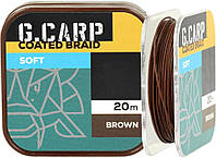 Поводочный материал Golden Catch G.Carp Coated Braid Soft 20 м Brown 0,50 мм 11,3 кг/25 lb (4165226)