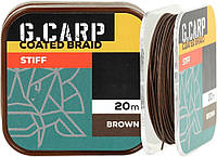 Поводочный материал Golden Catch G.Carp Coated Braid Stiff 20 м жёсткий Brown 0,60 мм 11,3 кг/25 lb (4165236)