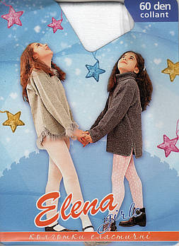 Колготки дитячі капронові для танців Elena, 60 Den, Україна, розмір A (116-128 см), білі, 8909