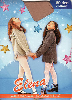 Колготки дитячі капронові для танців Elena, 60 Den, Україна, розмір A (116-128 см), бежеві, 8913