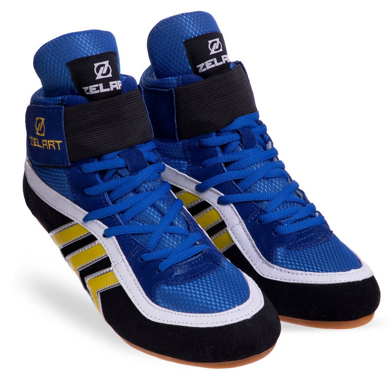 Взуття для боротьби (борцівки) замшеві Zelart, розмір 40 (25,5 см), синій