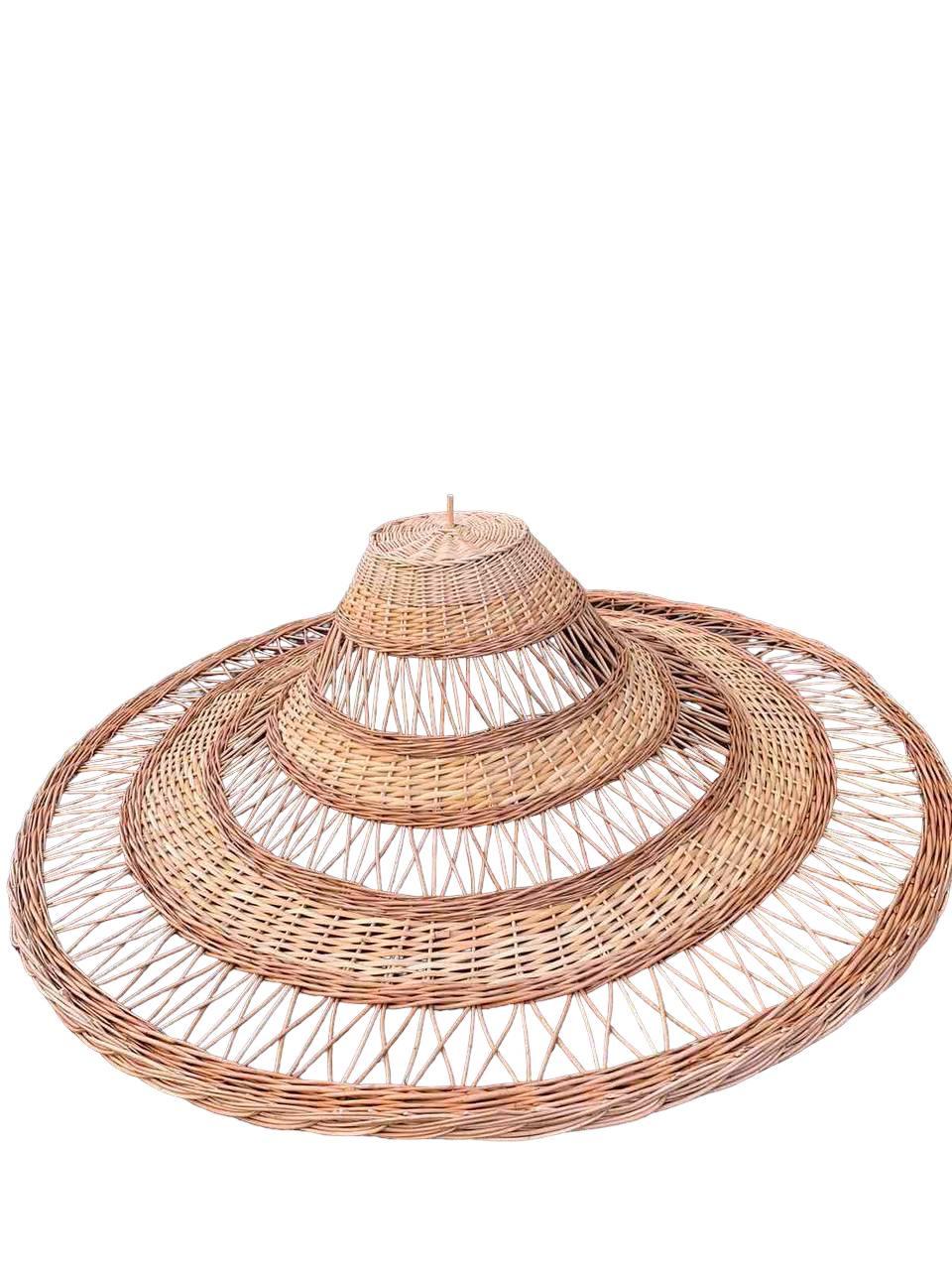 Люстра плетена велика кругла