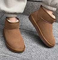 Женские ботинки UGG Ultra Mini Camel зимние угги на меху