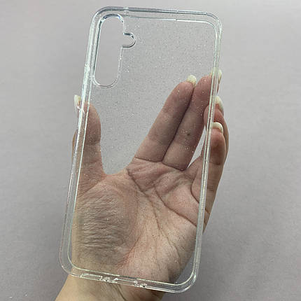 Чохол для Samsung Galaxy A34 5G (A346E) силіконовий з дрібними блискітками чохол на самсунг а34 5г прозорий b8u, фото 1