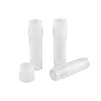 Стерильна кріопробірка 2 мл з зовнішньою кришкою, полем та стійкою базою (50 шт / уп)