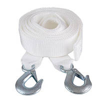 Трос буксир ST206-E 5 т. стрічка 50 мм х 5,0м білий/2 гака/кулек