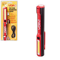Переноска "VOIN" VL-102, 3W-COB+3W XPE/АКБ1200mAh/магніт/інд. заряду