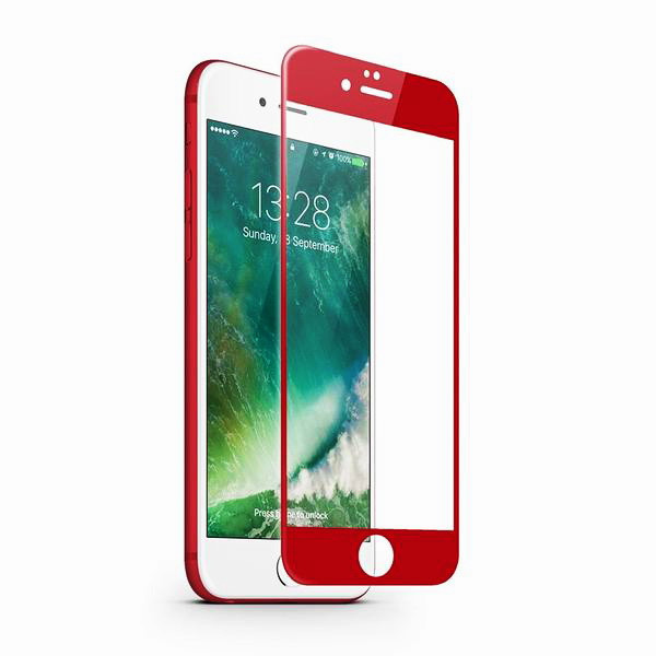Защитное стекло для iPhone 7, 8, SE 2020 красное | Захисне скло для iPhone 7, 8, SE 2020 червоне - фото 1 - id-p1993569022