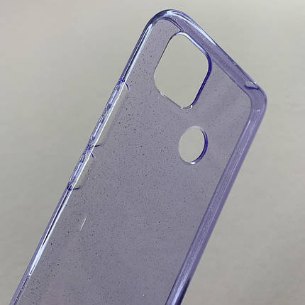Чохол для Xiaomi Redmi 9C силіконовий з дрібними блискітками чохол на сяомі редмі 9с бузковий b8u, фото 3