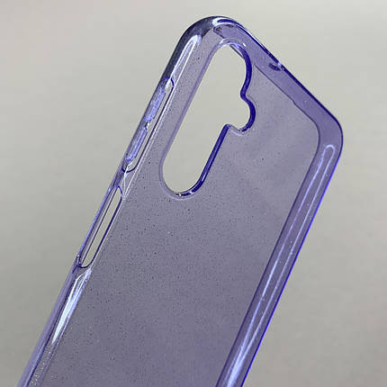 Чохол для Samsung Galaxy A24 4G силіконовий з дрібними блискітками чохол на самсунг а24 4г бузковий b8u, фото 3