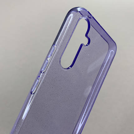 Чохол для Samsung Galaxy A34 5G (A346E) силіконовий з дрібними блискітками чохол на самсунг а34 5г бузковий b8u, фото 3