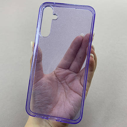 Чохол для Samsung Galaxy A34 5G (A346E) силіконовий з дрібними блискітками чохол на самсунг а34 5г бузковий b8u, фото 1