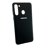 Защитный чехол Silicone Cover для Samsung A21 (A215) черный