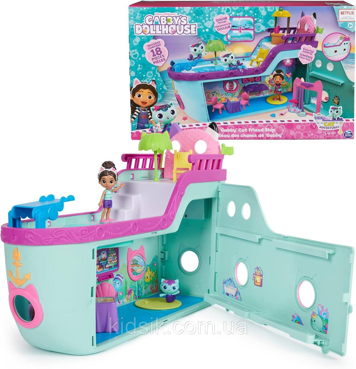 Іграшковий круїзний лайнер "Ляльковий будиночок  Габбі" Gabby's Dollhouse Gabby Cat Friend Ship Cruise Ship