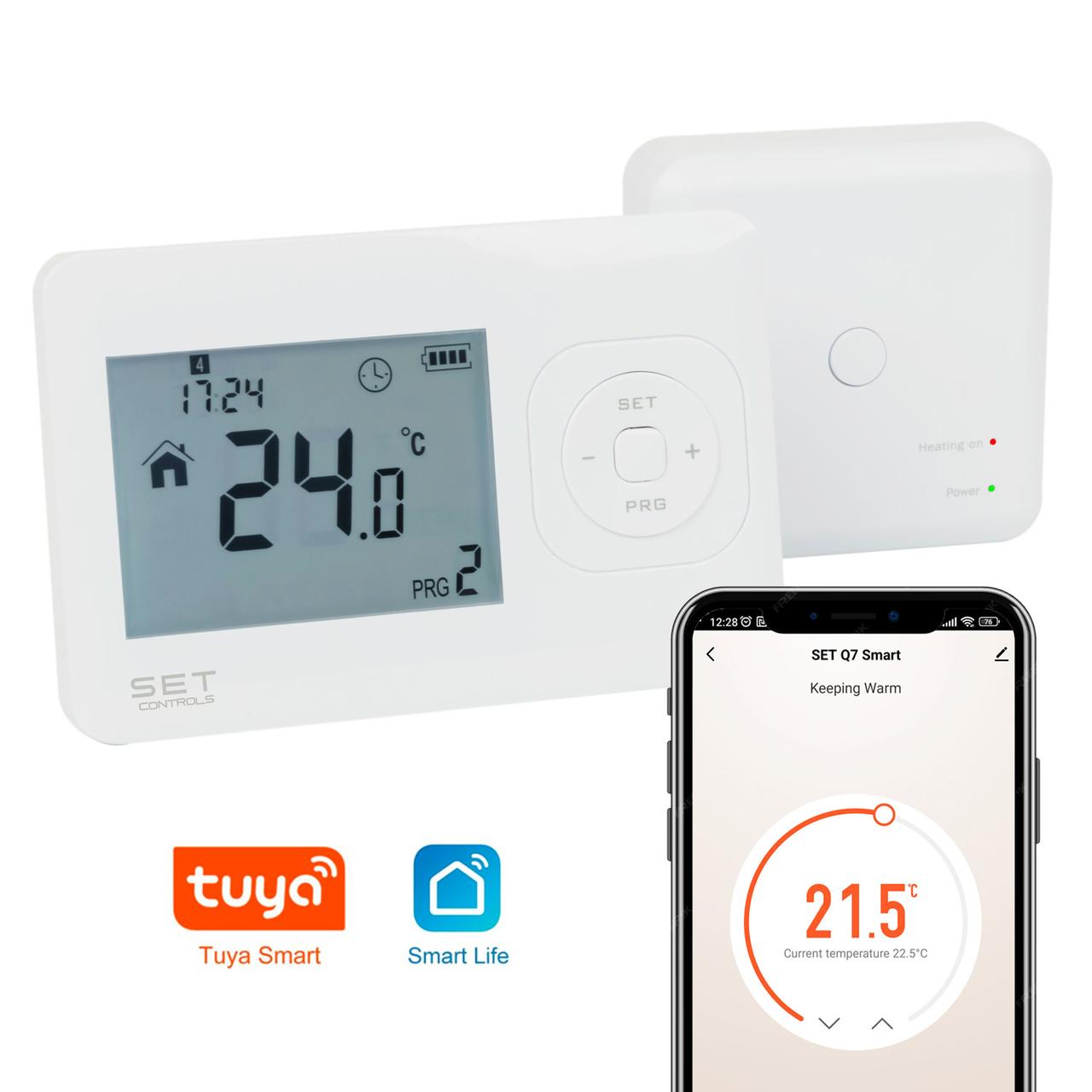 SET Q7 smart WiFi тижневий терморегулятор для котла (APP Tuya Smart, Smart Life)