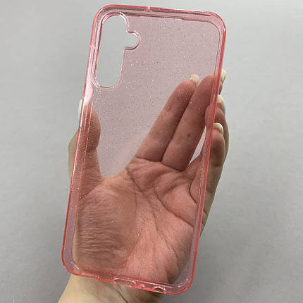 Чохол для Samsung Galaxy A24 4G силіконовий з дрібними блискітками чохол на самсунг а24 4г рожевий, фото 1