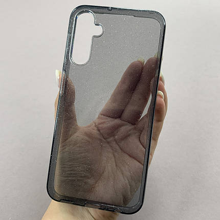 Чохол для Samsung Galaxy A24 4G силіконовий з дрібними блискітками чохол на самсунг а24 4г чорний b8u, фото 1