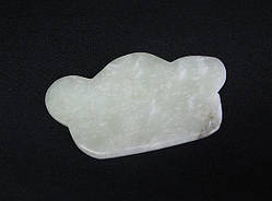 Масажер скребок для обличчя натуральний камінь нефрит плошка