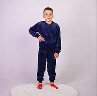 Пижама детская подростковая теплая махровая для мальчика, размер 36,38,40,42,44-46 38( 135-140 см)